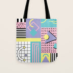 Memphis Pattern 27 - 80s - 90s Retro / 1st year anniversary design Tote Bag Gallery Image 1