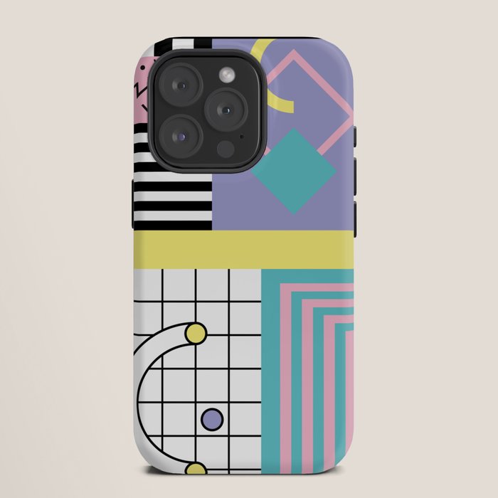 Memphis Pattern 27 - 80s - 90s Retro / 1st year anniversary design iPhone Case Gallery Image 11