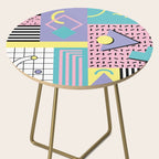 Memphis Pattern 27 - 80s - 90s Retro / 1st year anniversary design Side Table Gallery Image 2