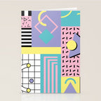 Memphis Pattern 27 - 80s - 90s Retro / 1st year anniversary design Stationery Card Gallery Image 2