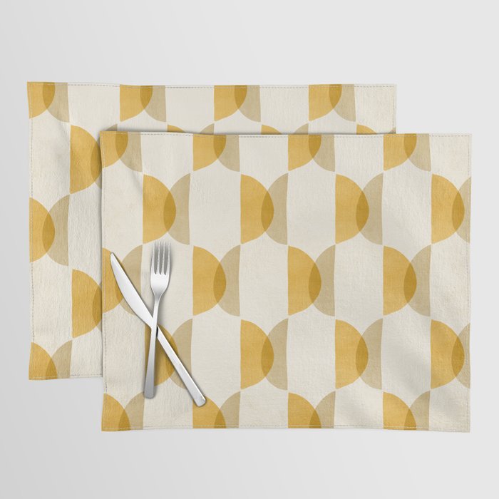 Shape Study in Gold / Geometric Pattern Placemat Gallery Image 1