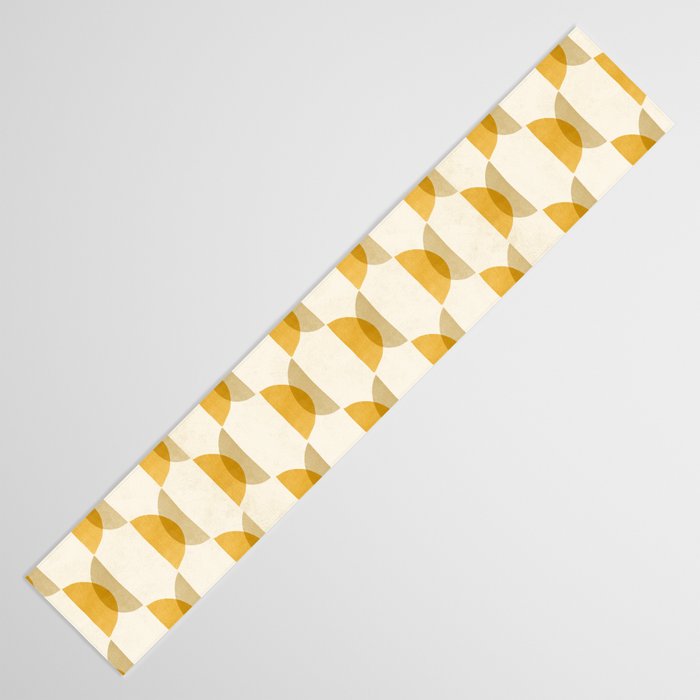 Shape Study in Gold / Geometric Pattern Table Runner Gallery Image 3