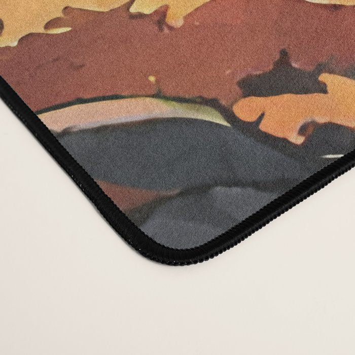 Autumn Falls - A Contemporary Ukiyo-e Nature Landscape Desk Mat Gallery Image 4