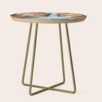 Autumn Falls - A Contemporary Ukiyo-e Nature Landscape Side Table Gallery Image 1