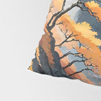 Autumn Falls - A Contemporary Ukiyo-e Nature Landscape Pillow Sham Gallery Image 4