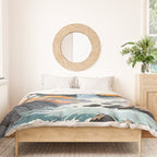 Autumn Falls - A Contemporary Ukiyo-e Nature Landscape Duvet Cover Gallery Image 3