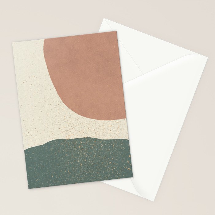 Minimalist Painting - Terra Green Stationery Card Gallery Image 2