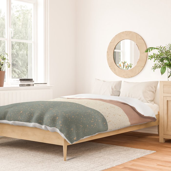 Minimalist Painting - Terra Green Duvet Cover Gallery Image 2