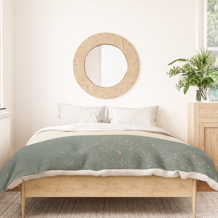 Minimalist Painting - Terra Green Duvet Cover Gallery Image 3