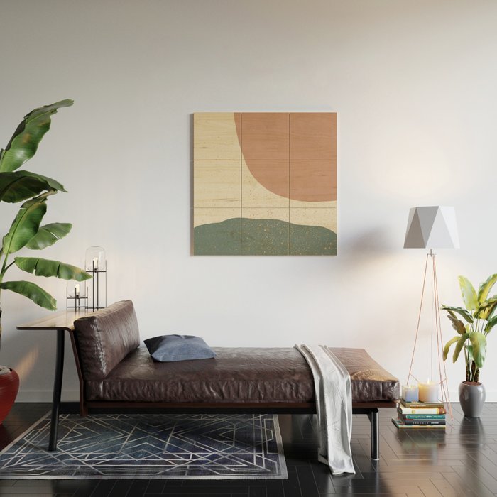 Minimalist Painting - Terra Green Wood Wall Art Gallery Image 2