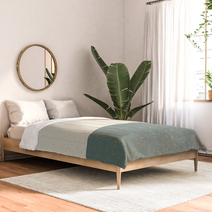 Minimalist Painting - Terra Green Comforter Gallery Image 2