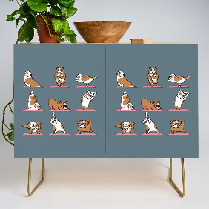 English Bulldog Yoga Credenza Gallery Image 1
