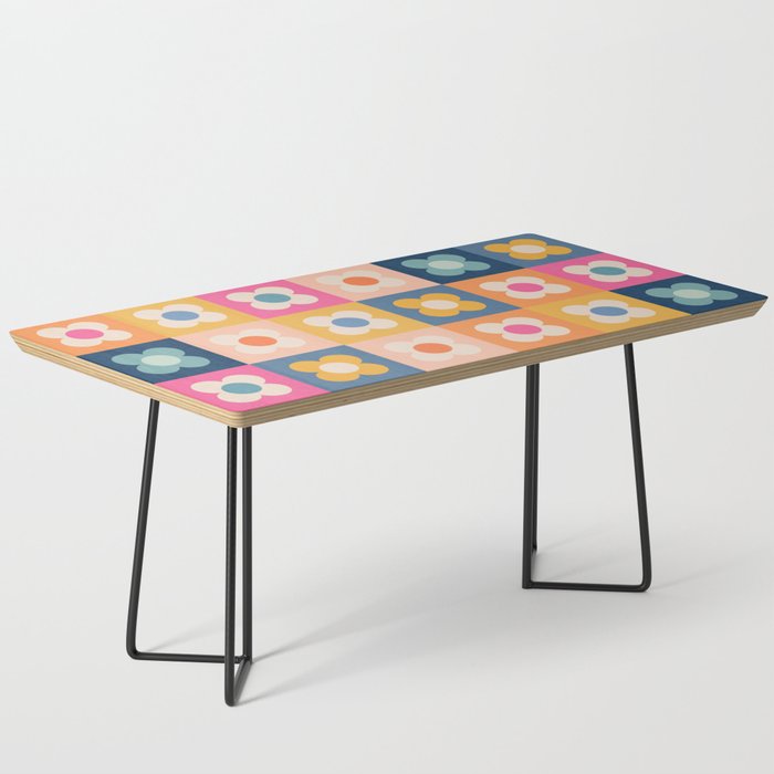 Floral checkerboard Coffee Table Gallery Image 1