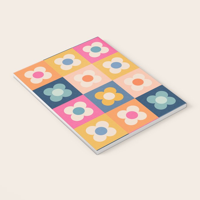 Floral checkerboard Notebook Gallery Image 3