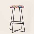 Floral checkerboard Stool Gallery Image 1