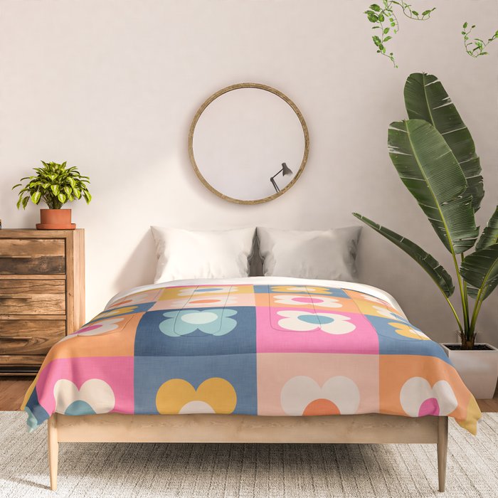 Floral checkerboard Comforter Gallery Image 3