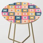 Floral checkerboard Side Table Gallery Image 2
