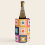 Floral checkerboard Wine Chiller Gallery Image 2