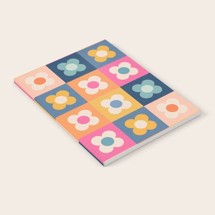 Floral checkerboard Notebook Gallery Image 2