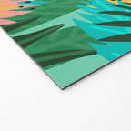 Let's Dance In The Sun, Wearing Wildflowers In Our Hair, Tropical Jungle Nature Botanical Painting Welcome Mat Gallery Image 2