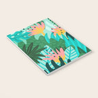 Let's Dance In The Sun, Wearing Wildflowers In Our Hair, Tropical Jungle Nature Botanical Painting Notebook Gallery Image 3