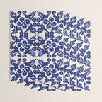 Talavera mexican tile traditional blue ceramic mosaic Wrapping Paper Gallery Image 3