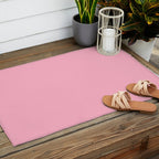 Pink All the Time Pretty Solid Color Outdoor Rug Gallery Image 2