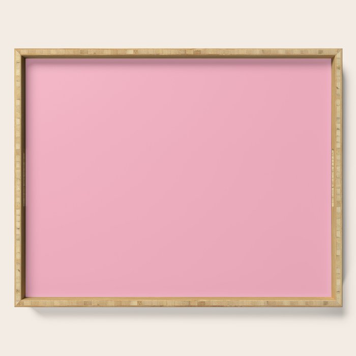 Pink All the Time Pretty Solid Color Serving Tray Gallery Image 1