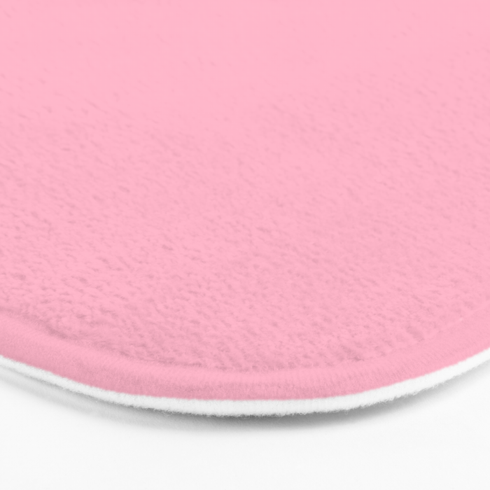 Pink All the Time Pretty Solid Color Bath Mat Gallery Image 3