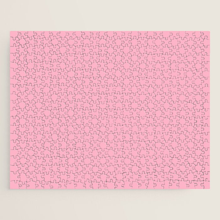 Pink All the Time Pretty Solid Color Jigsaw Puzzle Gallery Image 1