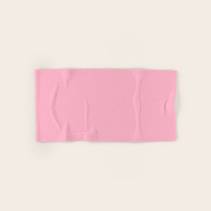 Pink All the Time Pretty Solid Color Bath Towel Gallery Image 1