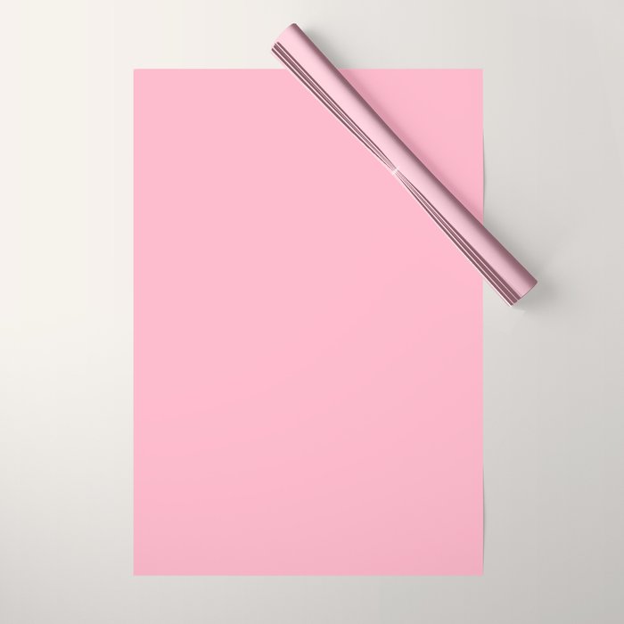 Pink All the Time Pretty Solid Color Wrapping Paper Gallery Image 1