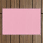 Pink All the Time Pretty Solid Color Outdoor Rug Gallery Image 1