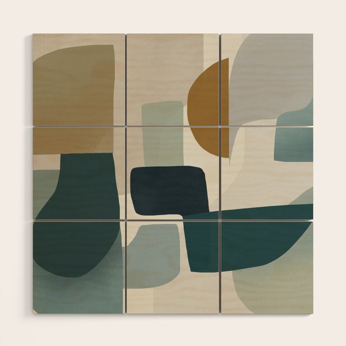 Geometric composition A Wood Wall Art Gallery Image 1