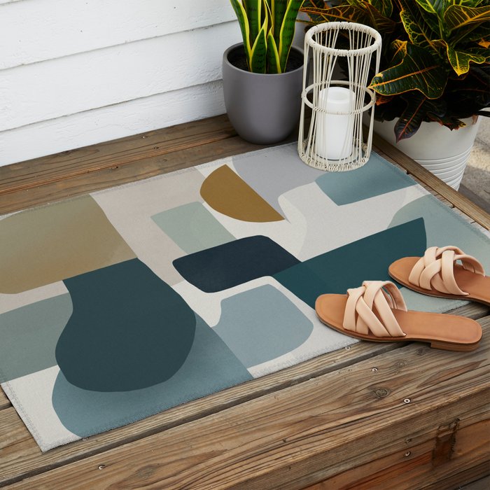 Geometric composition A Outdoor Rug Gallery Image 2