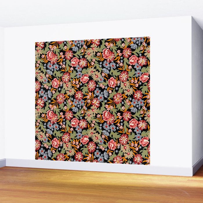Grandma's Vintage Floral Wall Mural Gallery Image 2