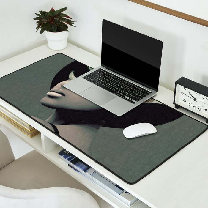 Lady With Butterfly  Desk Mat Gallery Image 2