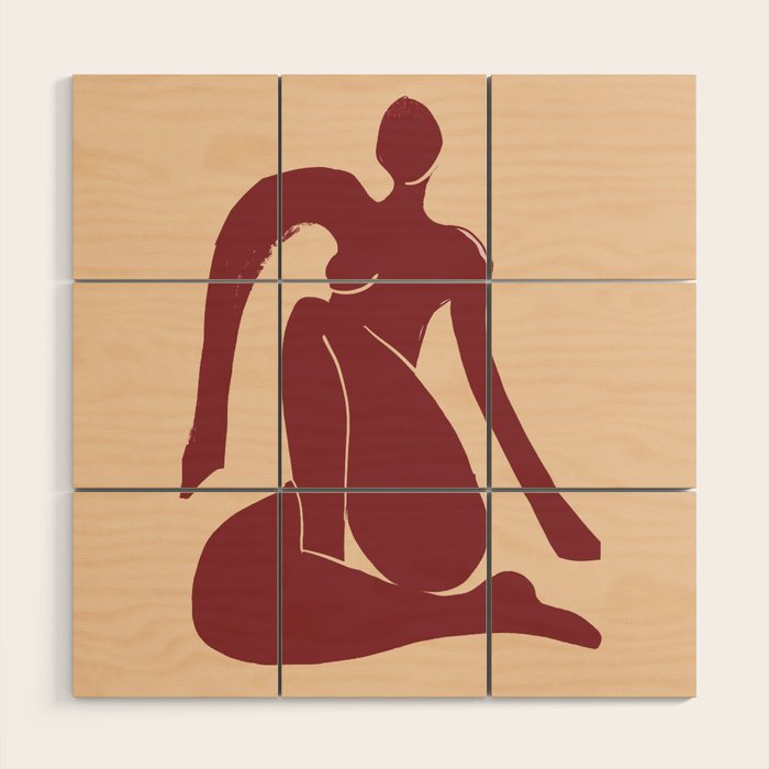 Abstract Art Female Figure 30 Wood Wall Art Gallery Image 1