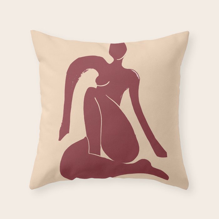 Abstract Art Female Figure 30 Throw Pillow Gallery Image 1