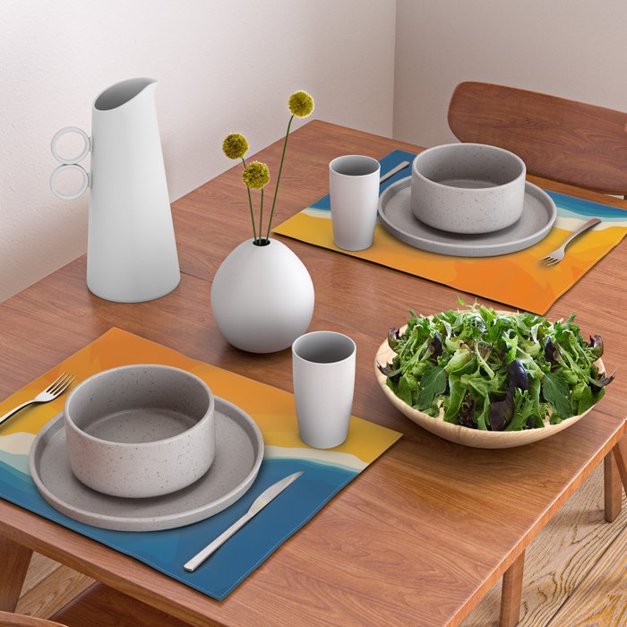 Seascape aerial view Placemat Gallery Image 2