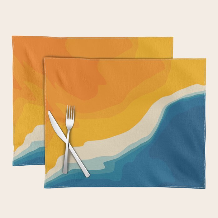 Seascape aerial view Placemat Gallery Image 1