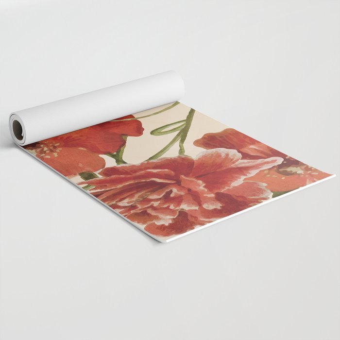 Poppies in Vase 2 Yoga Mat Gallery Image 2