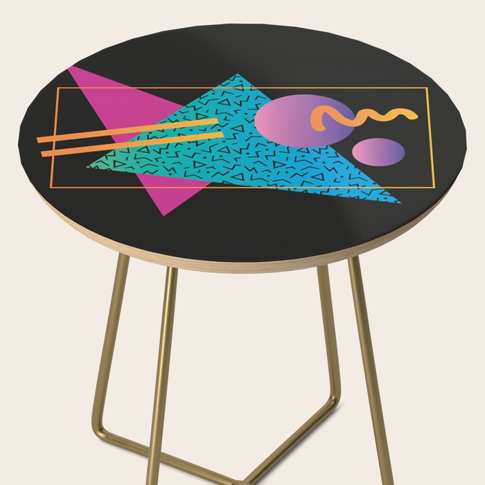 Memphis Pattern 24 - 80s / 90s Retro Side Table Gallery Image 2