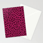 PINK LEOPARD PRINT â Hot Pink | Collection : Punk Rock Animal Prints | Stationery Card Gallery Image 2