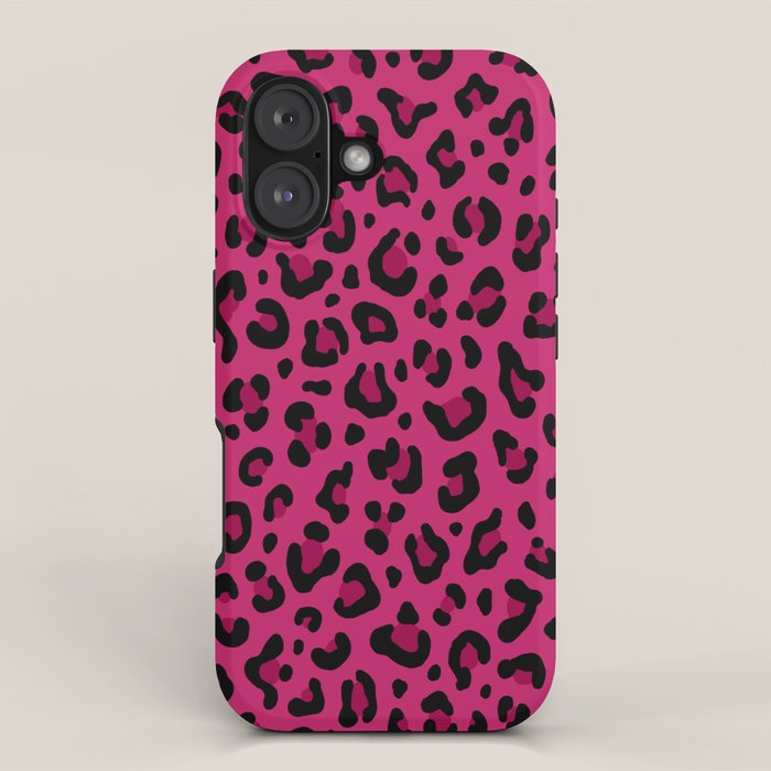 PINK LEOPARD PRINT â Hot Pink | Collection : Punk Rock Animal Prints | iPhone Case Gallery Image 1