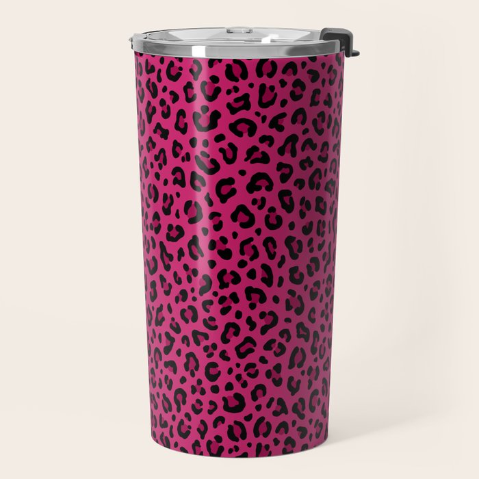 PINK LEOPARD PRINT â Hot Pink | Collection : Punk Rock Animal Prints | Travel Mug Gallery Image 2