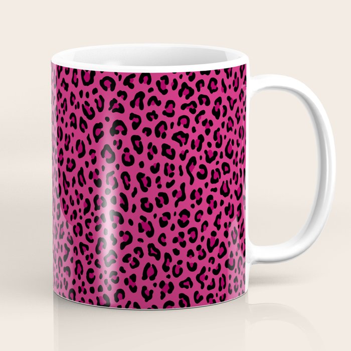 PINK LEOPARD PRINT â Hot Pink | Collection : Punk Rock Animal Prints | Coffee Mug