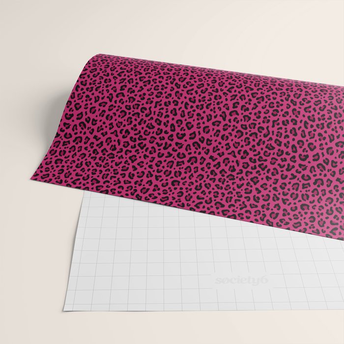 PINK LEOPARD PRINT â Hot Pink | Collection : Punk Rock Animal Prints | Wrapping Paper Gallery Image 2