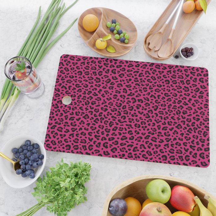 PINK LEOPARD PRINT â Hot Pink | Collection : Punk Rock Animal Prints | Cutting Board Gallery Image 2