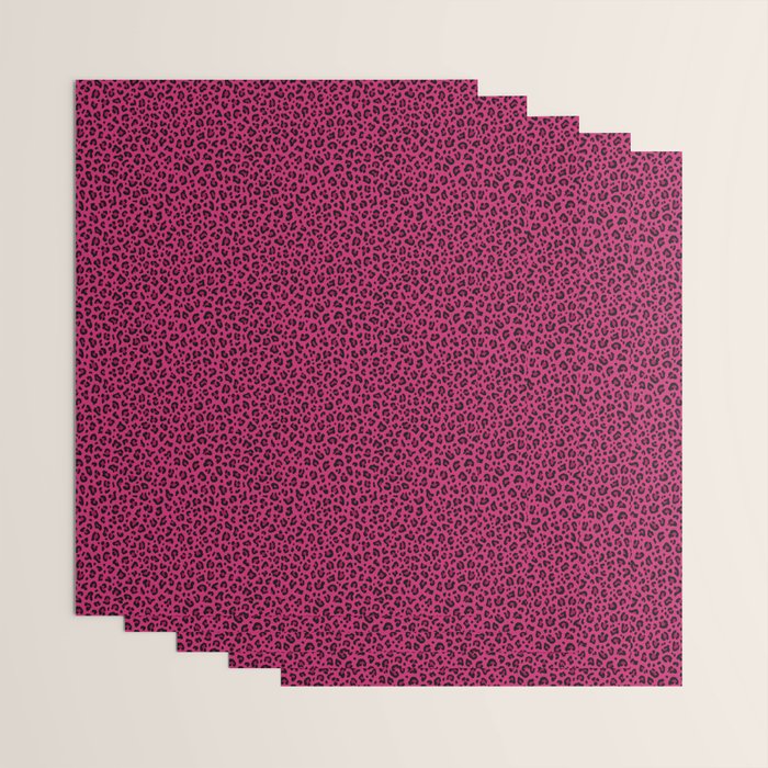 PINK LEOPARD PRINT â Hot Pink | Collection : Punk Rock Animal Prints | Wrapping Paper Gallery Image 3